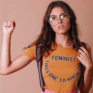 Sugar high Love Stoned “Feminist” tee. Size small